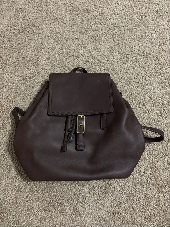 Coach Handbags - Coach Classic Dark Brown Leather Backpack NoE13-9827